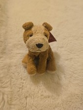 Russ Berrie Luv Pets Bullet Plush Bulldog Puppy Dog 5  Beanbag Stuffed Animal