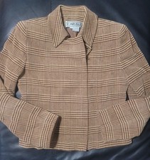Vintage Carlisle Plaid Blazer Jacket Full Zip Women's 6 Career Business Academia