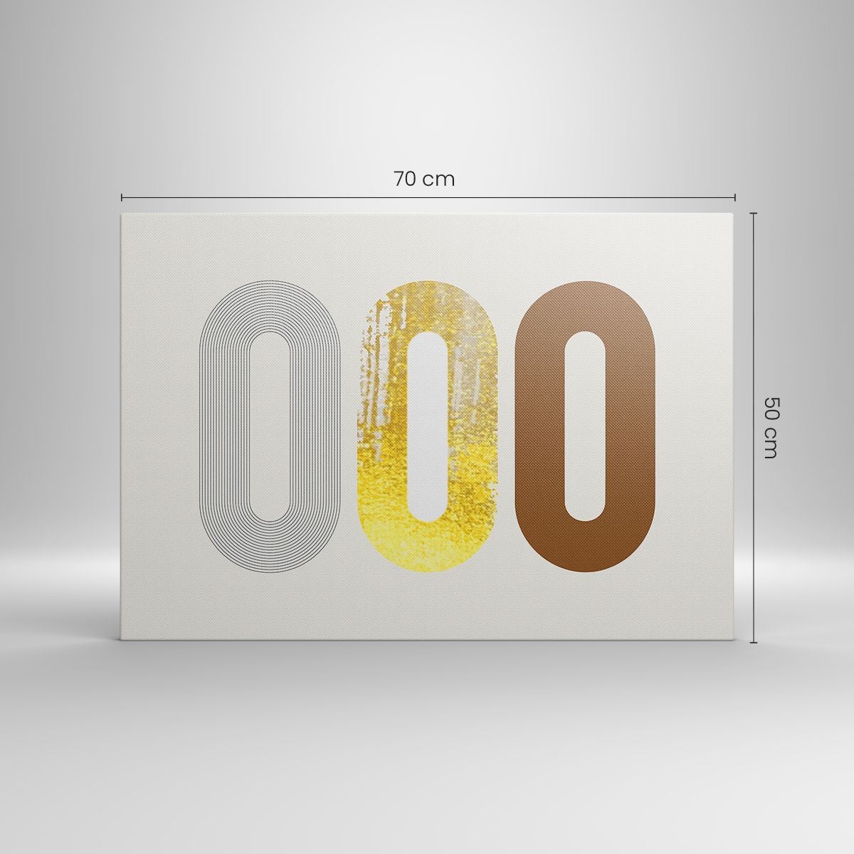 Quadro su Tela 70x50cm Ovale tapis roulant astrazione Stampe Immagini Murale foto 3