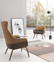 Kunstleder Sessel In Schwarz Modern Eleganter Stil