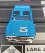 Vintage Aurora AFX HO scale AMC Javelin 5 slot car In Blue In Beautiful Shape