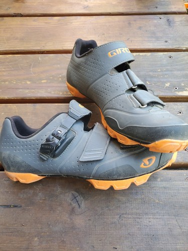 Giro Privateer R Cycling Shoes MTB 45.5 EU Men's US 11 Gray Orange