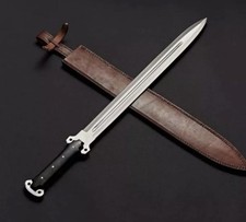 16”handmade Carbon Steel double edge dagger knife Fighting War Sword Full Tang