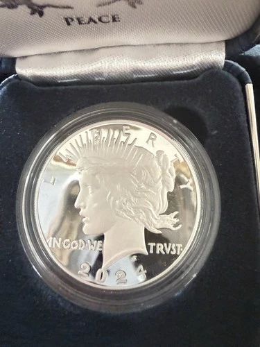 US Mint -2024 Peace Dollar Reverse Proof Coin .999 Silver