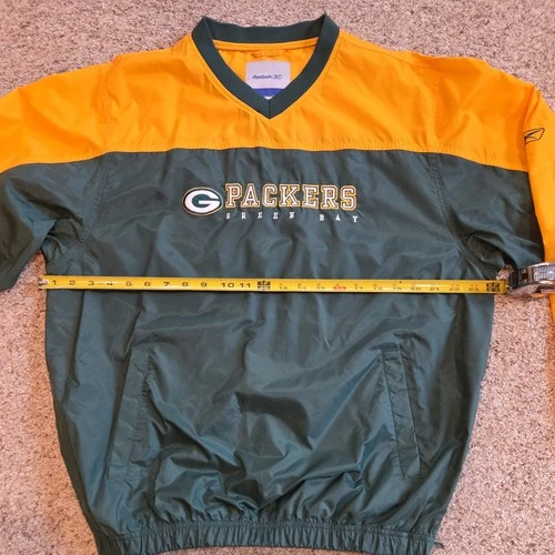 Vintage Reebok Green Bay Packers Pullover Windbreaker Jacket- Size Medium image 7