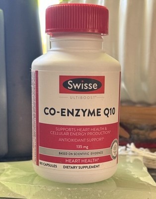 Swisse Co-Enzyme Q10 135mg 180 Caps | Heart Health, Energy & Antioxidant Support