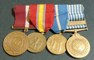 4 U.S. Army Korean War Medals with Ribbons