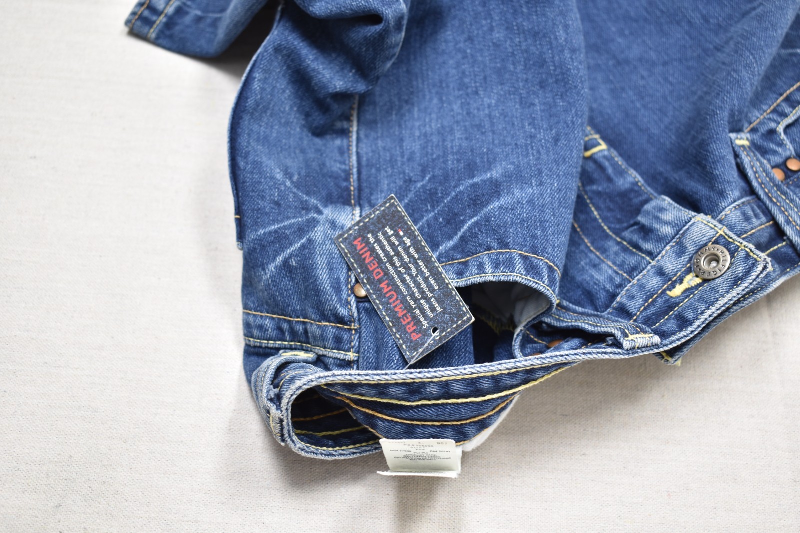 Tommy Hilfiger Women Size 6 Blue Denim Mini Skirt Premium Cotton Dark Wash NWT thumbnail 8