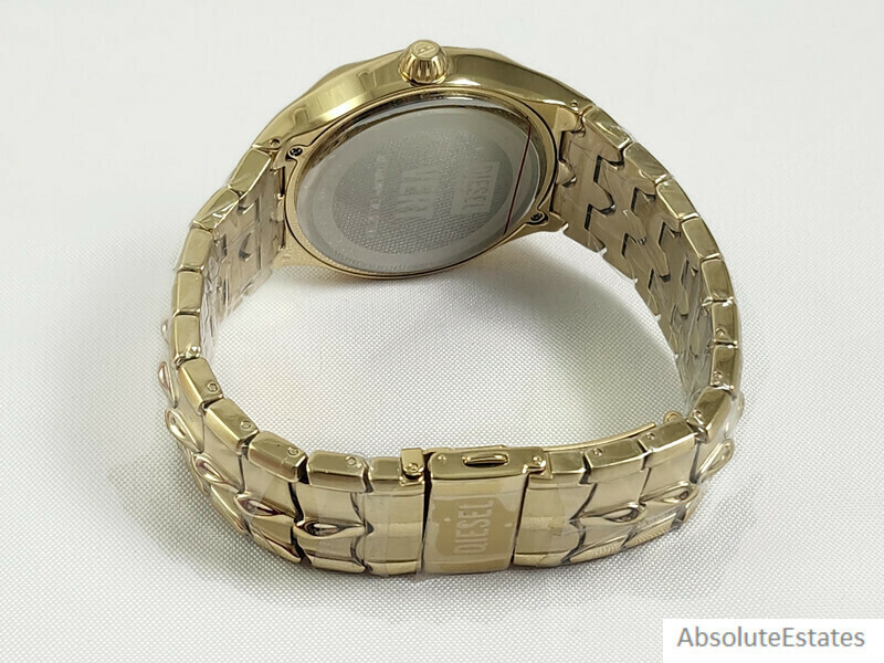 NEW Diesel Vert Metamorph Collection Gold Stainless Mens Watch