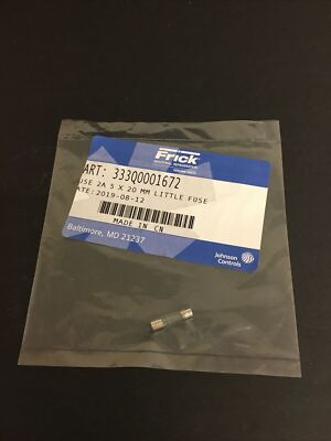 NEW OEM Frick Johnson Controls Fuse 2A 5x20 MM Little Fuse 333Q0001672 | NT993