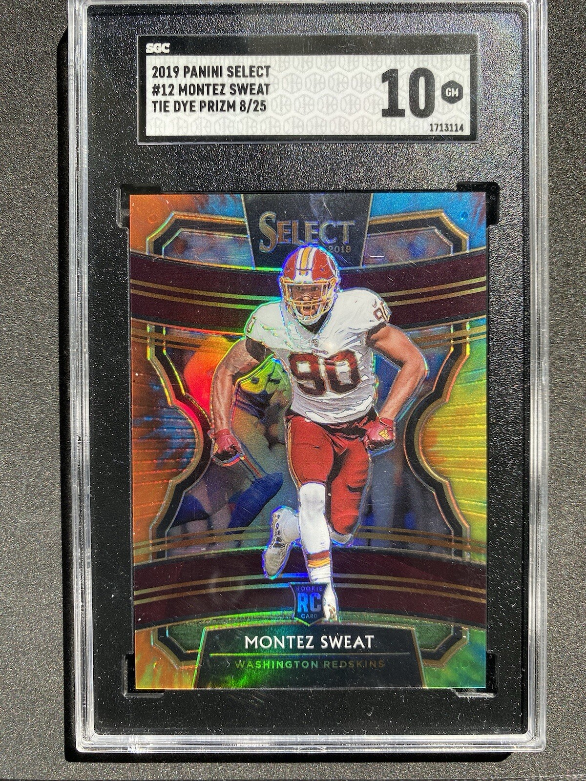 Montez Sweat 2019 Panini Select Concourse Tie Dye Prizm Rookie /25