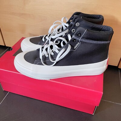 HUGO - Hugo Boss - High Top Sneaker - Größe 41 - Schwarz / Off White - Neu