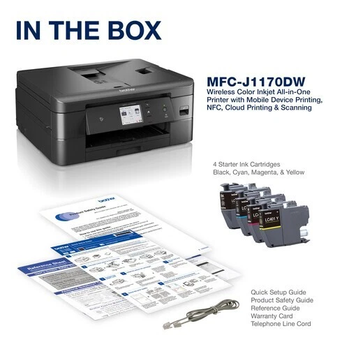 Brother MFC-J1170DW Wireless Color All-in-One Inkjet Printer w/ Fax MFCJ1170DW - Image 2 of 4