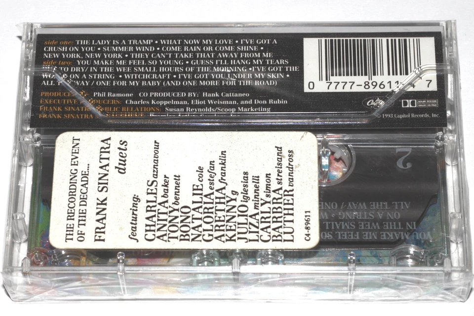 Frank Sinatra - Duets (Cassette Tape 1993) NEW SEALED - Image 2 of 3