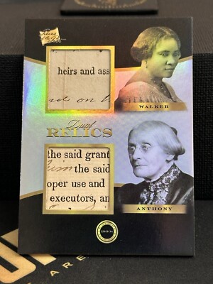 PIECES OF THE PAST 1800's HAND WRITTEN RELIC MADAM C.J. WALKER  SUSAN B. ANTHONY