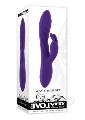 Wavy Rabbit Rechargeable Silicone Dual Motor Rabbit Vibrator - Purple | eBay