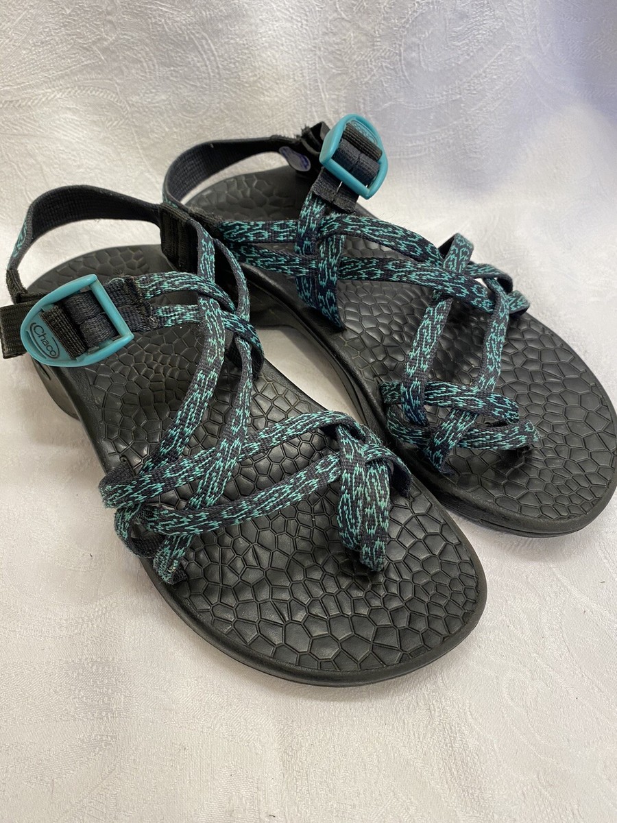 Chaco Black and Teal Adjustable Strap Sandals Chaco Men main image 2