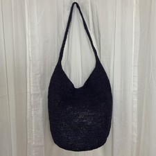 Mar Y Sol Dark Purple Raffia Bag