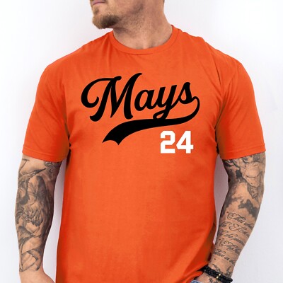 Mays 24 | San Francisco Baseball themed Soft Ring Spun Pre-Shrunk Cotton T-Shirt