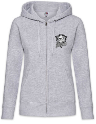 Troopers Logo Damen Zipper Hoodie Dark Star Stormtrooper Imperial Logo Wars