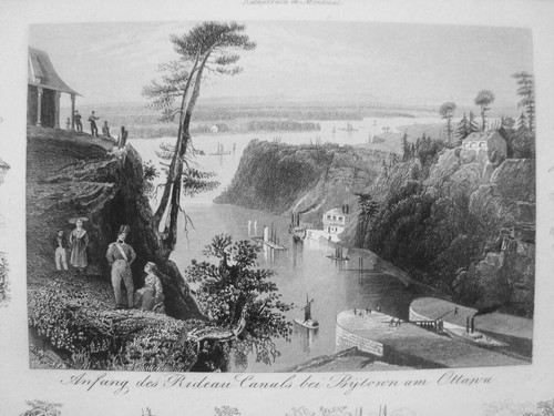 Kanada Canada Ottawa Montreal Quebek Souvenirblatt alter Stahlstich 1856 8 - Picture 2 of 6