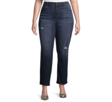 Terra  Sky Women's Plus Size Straight Mid Rise Jeans 28" Inseam, 18W Petite