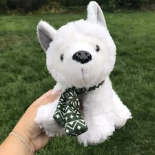 Cuddly Husky Puppy Plush With Scarf 10” Winter White Snow Stuffie
