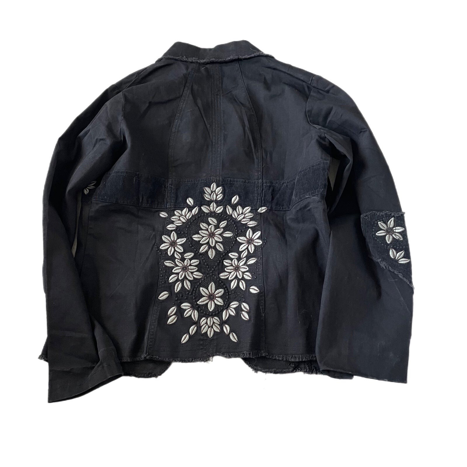 Patch 22 black embroidered jacket size large - image 2