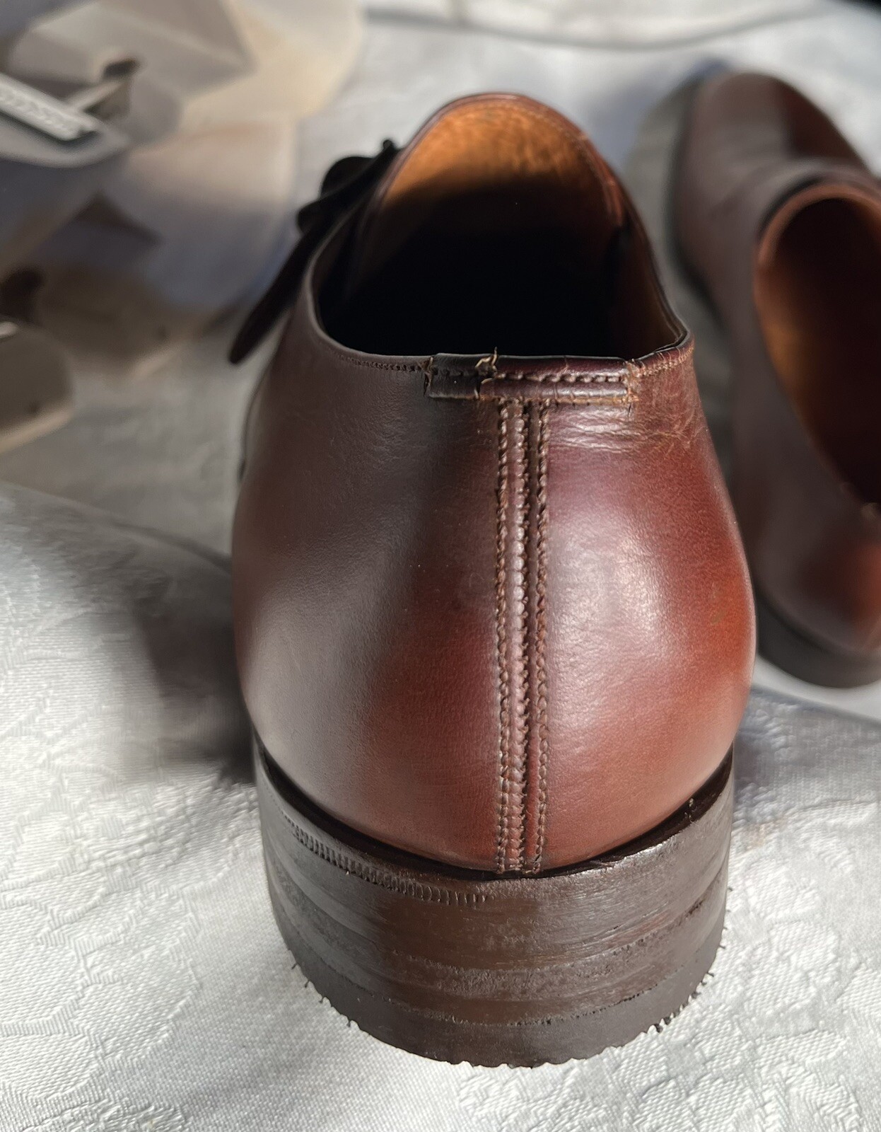 Edward Green X Brooks Brothers Chestnut Leather Single Monk Strap Sz US