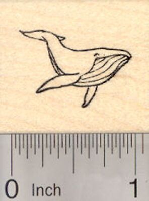 Whale Rubber Stamp, Alaska, Humpback Whale, Small D25140 WM