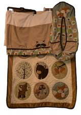 Carters Friends 3 Pc Set Baby Crib Set Comforter Dust Ruffle Diaper Stacker