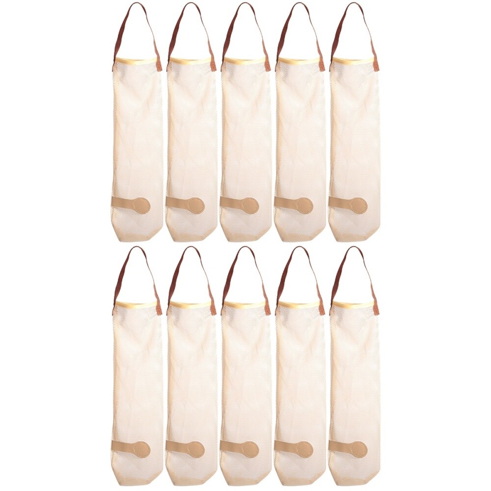 10 Pcs Vegetable Mesh Bag Kitchen Fruit Bags Onion Storage Hollow Out