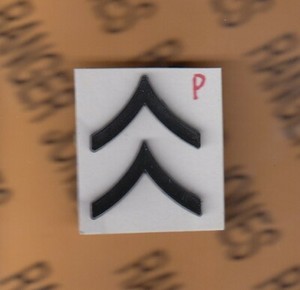 USMC Marine Corps E-2, PRIVATE FIRST CLASS, PFC. rank Badge PLASTIC set ...