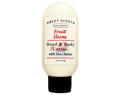 Body Lotion - Fruit Slices Handmade Lotion with Shea Butter - Sweet Scents!
