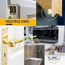 64 Pcs Self-Adhesive Cabinet Door Bumpers, Clear Sound Dampening Rubber