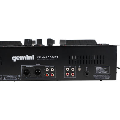 Gemini CDM-4000BT Dual DJ CD/USB Media Player/Mixer+Portable