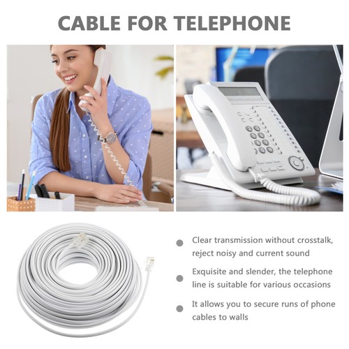 Telefonkabelverlängerungskabel Festnetzkabel Telefonverlängerungskabel - Zdjęcie 8 z 12