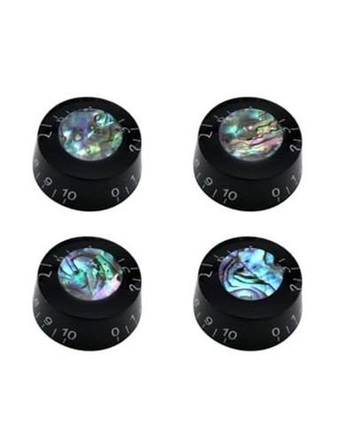 Guitar Knob Set of 4 Abalone Speed Volume Tone Control for Les Paul LP 
