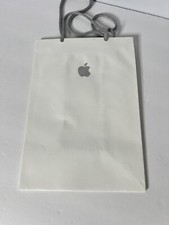 Genuine Apple Store Logo Paper Bag Shopping Gift Bag Tote White 8.5x11.5 iPhone