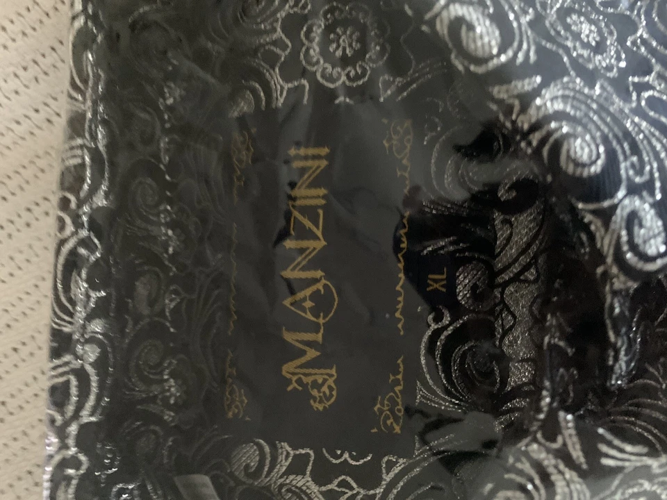 Manzini 正装衬衫,黑色,白色,XL,图案,原装包装,  — 第 2/4 张图片