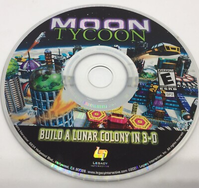 Moon Tycoon PC CD Legacy Interactive 2001 Loose Disc Only!