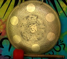 OM Carved Tibetan Bowl-Mantra Decorative Gong-Sound Healing and Meditation Bowl