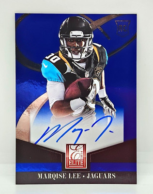 MARQISE LEE ROOKIE AUTO BLUE ~ 2014 PANINI ELITE RC #29 ~ JACKSONVILLE JAGUARS