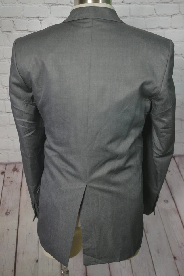 Traje de 2 piezas Bentley para hombre gris lana calce clásico chaqueta 42R pantalón 39x28 Foto 4 de 4