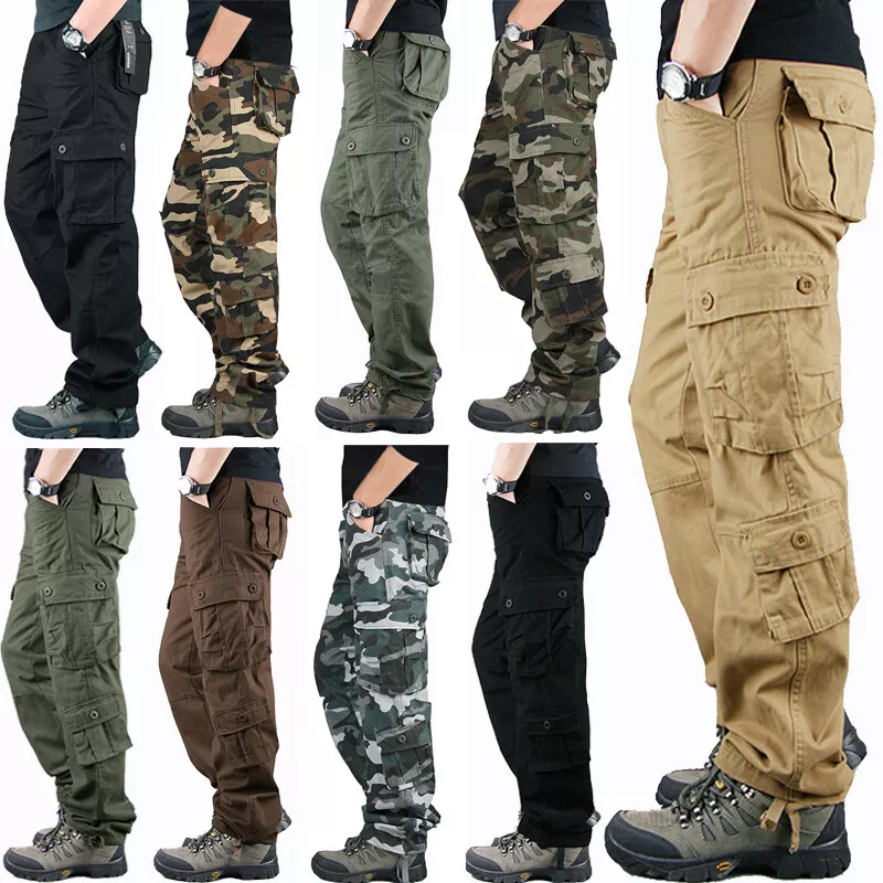 WANYNG pants for men Fashion Men's Sport Jogging Cargo Pocket Camouflage  Pant Casual Loose Jeans Pant Cargo Camouflage XL - Walmart.com