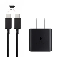 Universal 2M Type-c to Type-c Cable 45W Super Fast Wall Charger Plug for Samsung