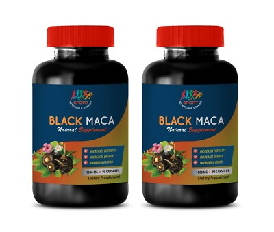 libido herbs for women - BLACK MACA - natural energy booster for men 2 BOTTLE