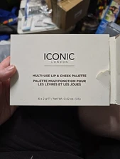 ICONIC London Multi-Use Lip & Cheek Palette 6 Shades Full Size NIB Box Damaged