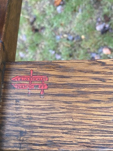 1906-1912 TIGER OAK L & JG STICKLEY MARKED AUTHENTIC SIDE CHAIR BEAUTIFUL COND. - Picture 17 of 21