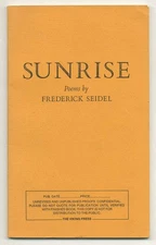 Frederick SEIDEL / Sunrise Uncorrected Proof 1st 1980